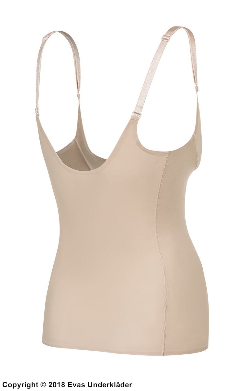 Shapewear-camisole, uten cuper, justering av midje og mage